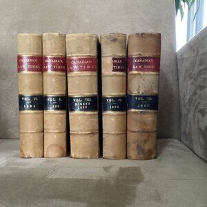 Vintage Antique series of Canadian Law Books 1888